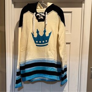 Charlotte FC MLS Blue Crown Hockey-Style Hoodie, XL